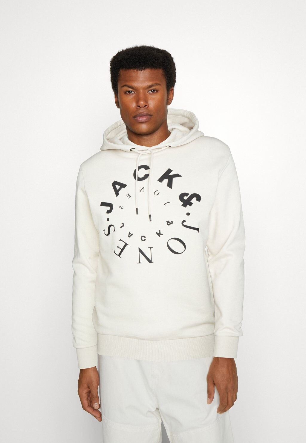 

Толстовка Jack & Jones Jjwarrior Hood, лунный луч, Белый
