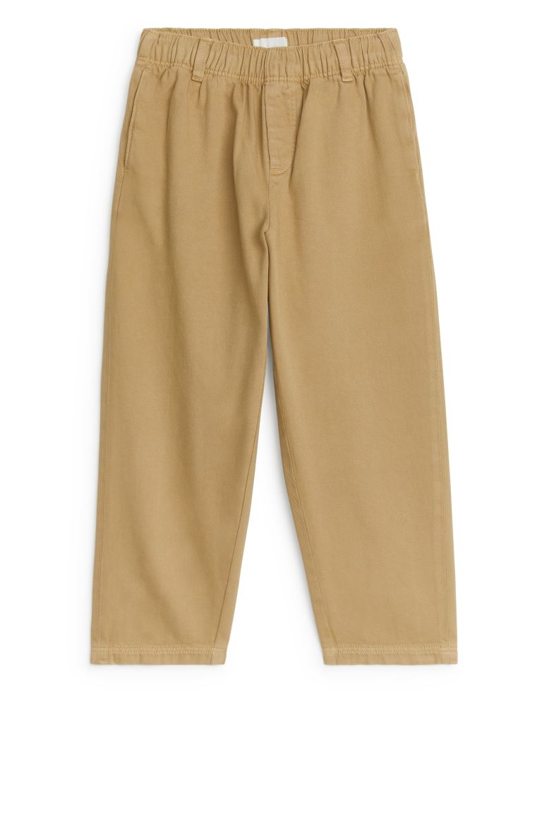 Повседневные брюки чинос H&M, бежевый брюки чинос uniqlo повседневные прилегающий силуэт размер 34inch бежевый
