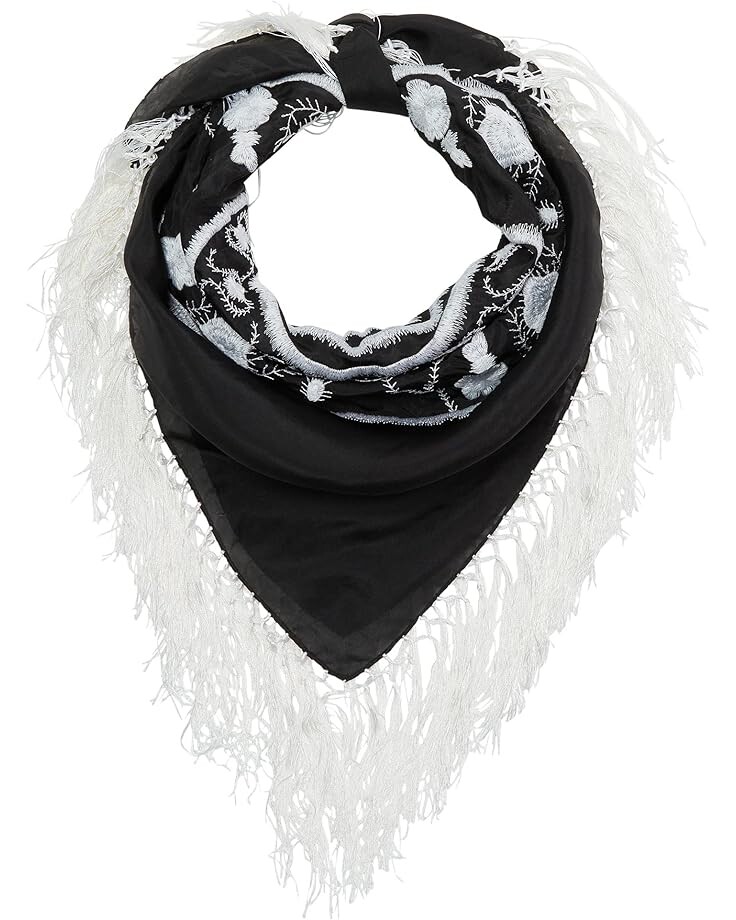 

Шарф LAUREN Ralph Lauren Valerie Embroidered Square Wit, черный