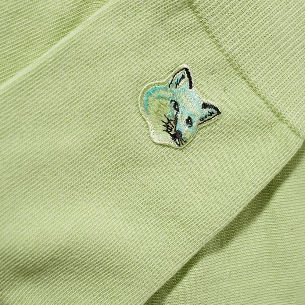 

Носки Maison Kitsune Tonal Fox с нашивкой в ​​виде головы, мятный