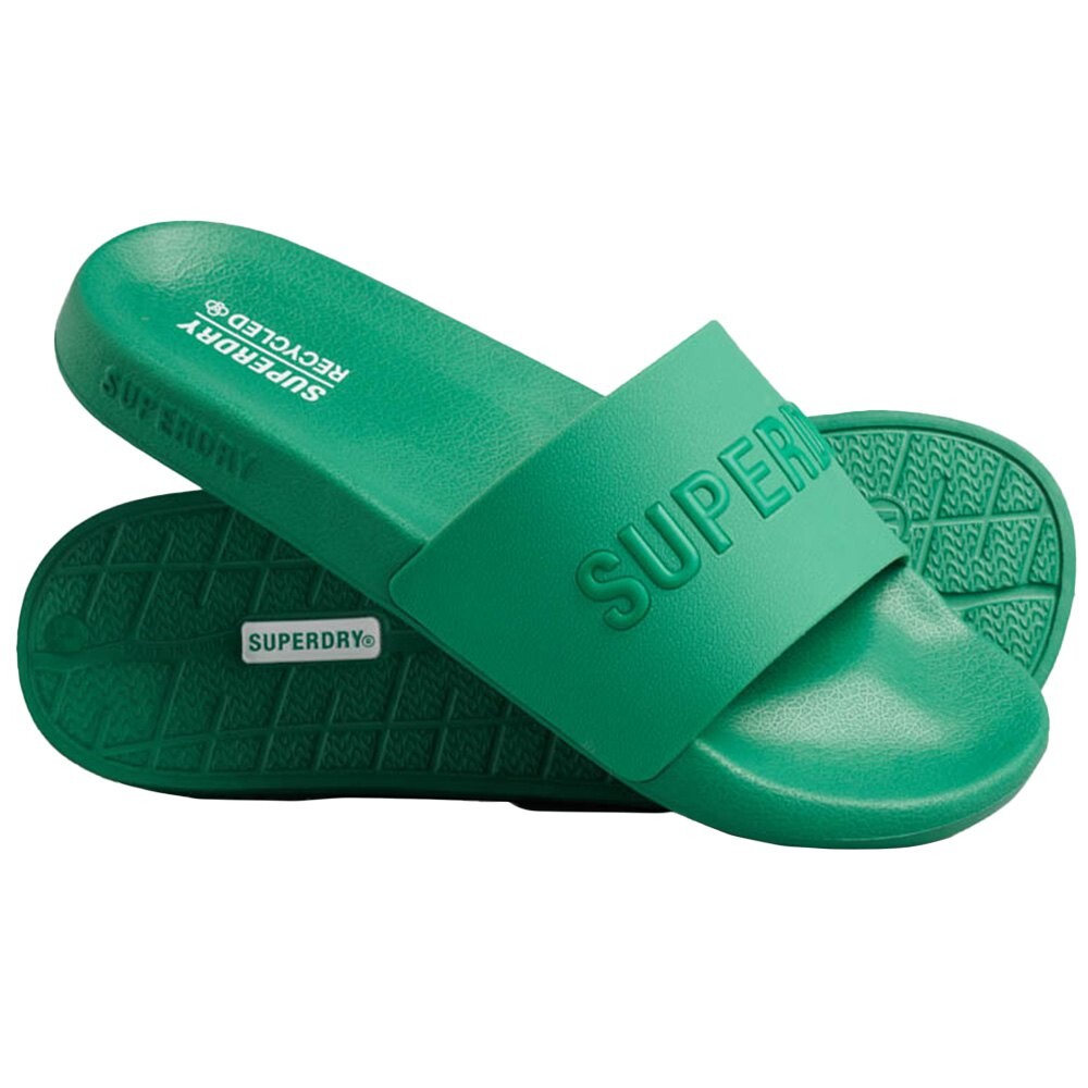 

Шлепанцы Superdry Code Logo Vegan Pool, зеленый