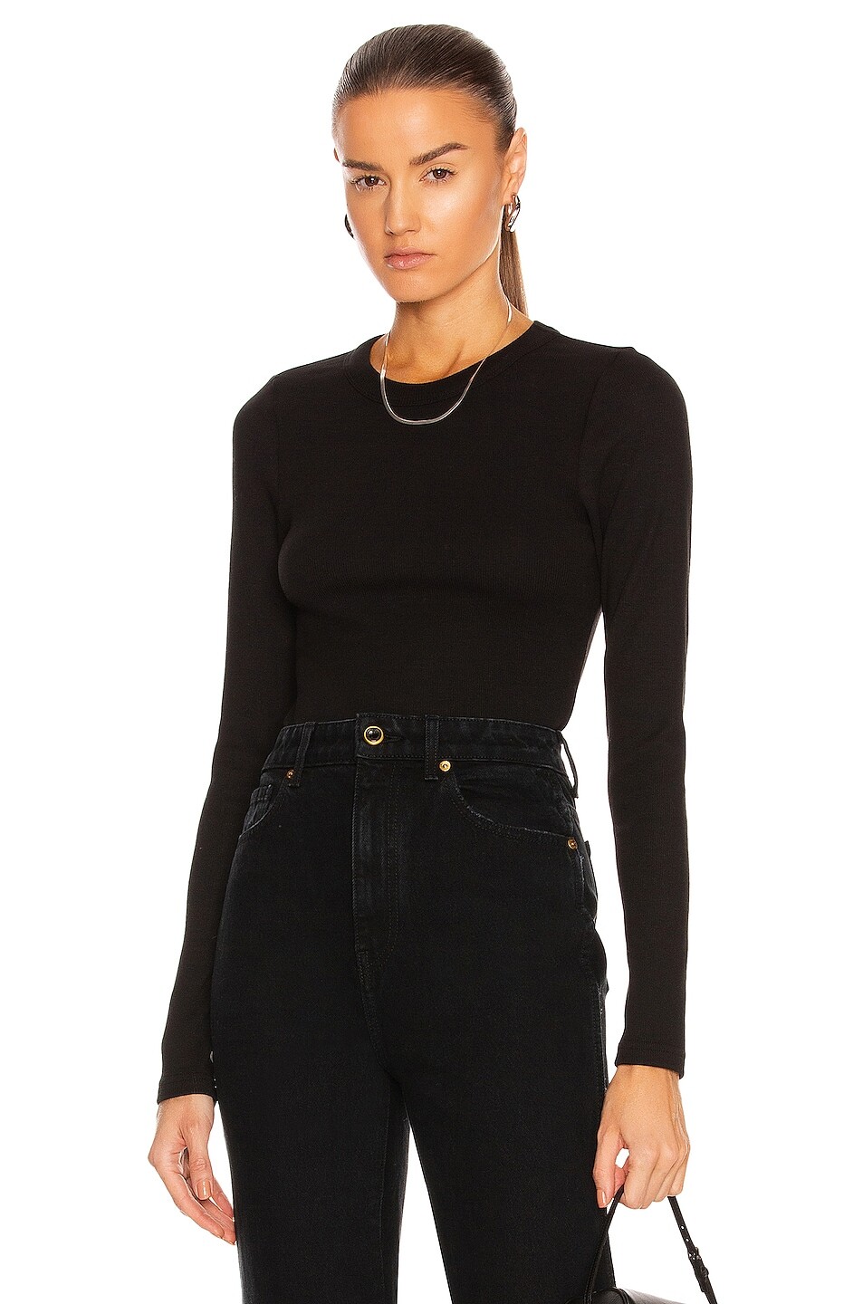 

Топ Le Buns Orion Organic Ribbed Cotton, нуар