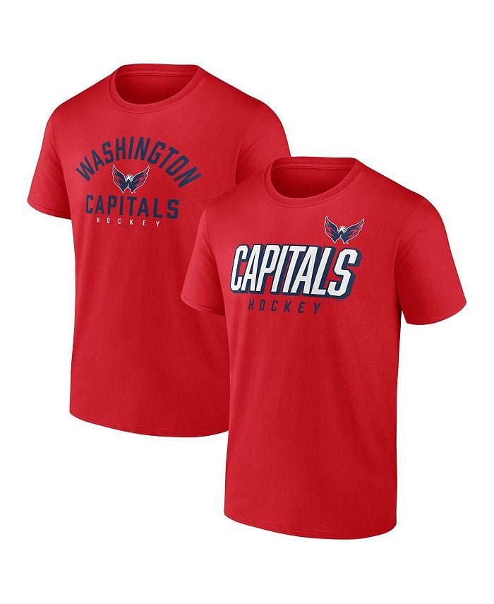 

Комплект из двух мужских красных мужских футболок с надписью Washington Capitals Fanatics, красный