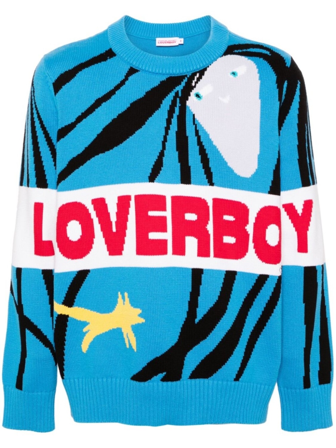 

Джемпер Loverboy вязки интарсия Charles Jeffrey Loverboy, синий