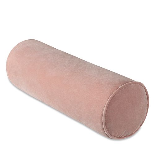 Декоративная подушка из хлопкового бархата, 7 x 21 дюйм Surya, цвет Pink