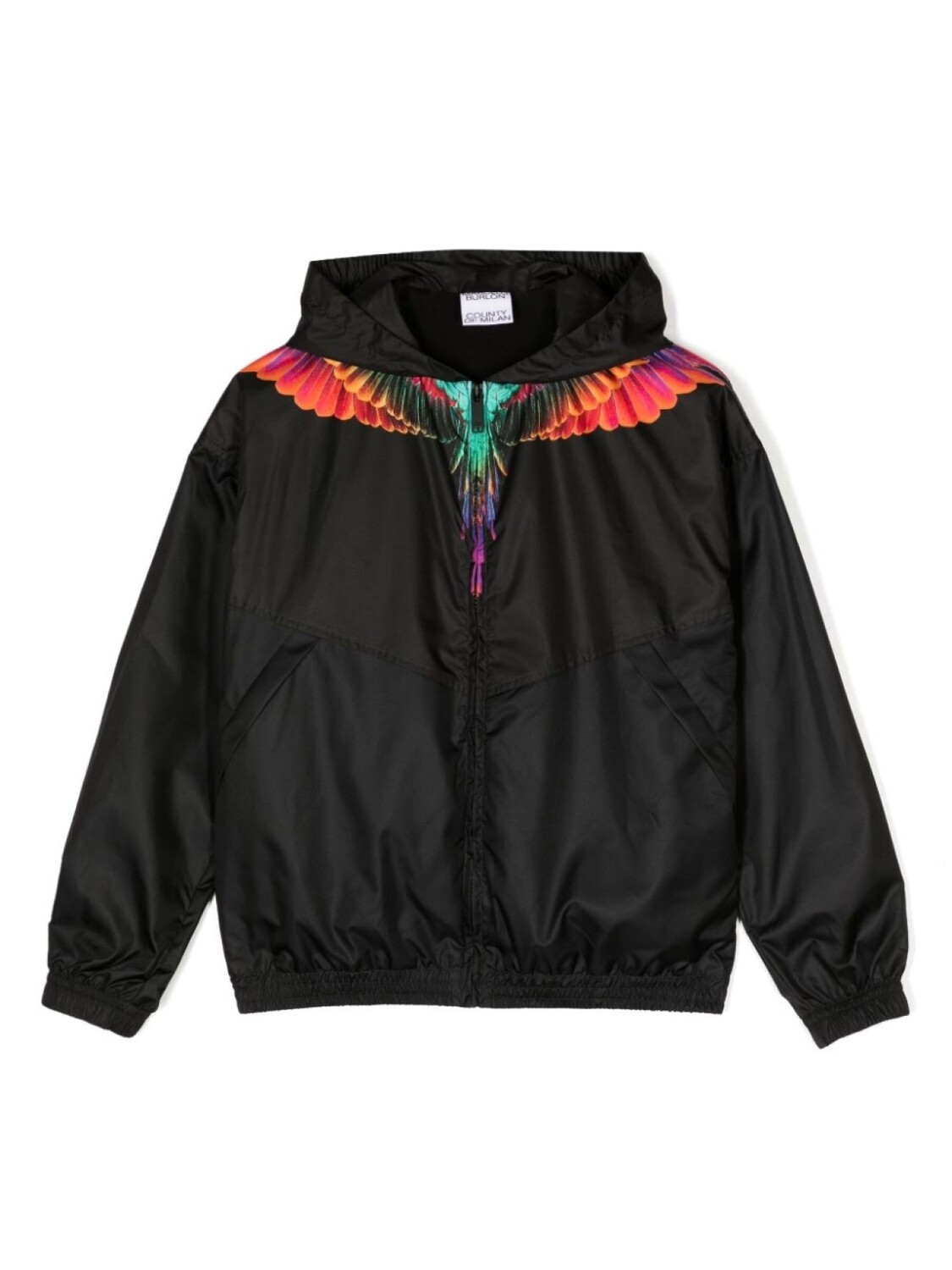 

Marcelo Burlon County of Milan куртка на молнии с принтом, черный