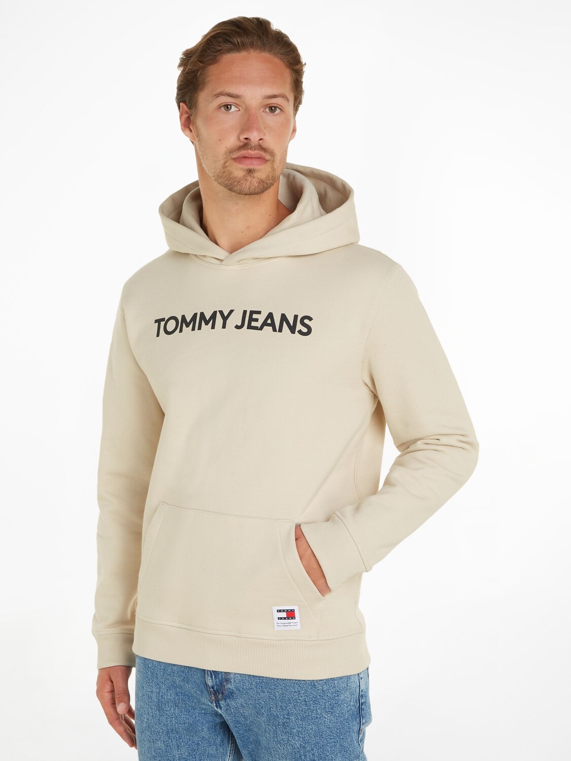 

Классический пуловер с капюшоном Tommy Jeans Tommy Hilfiger, светло-коричневый