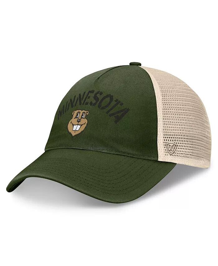 

Мужская регулируемая шляпа Hunter Green Minnesota Golden Gophers OHT Military Appreciation Glory Trucker Top Of The World, зеленый