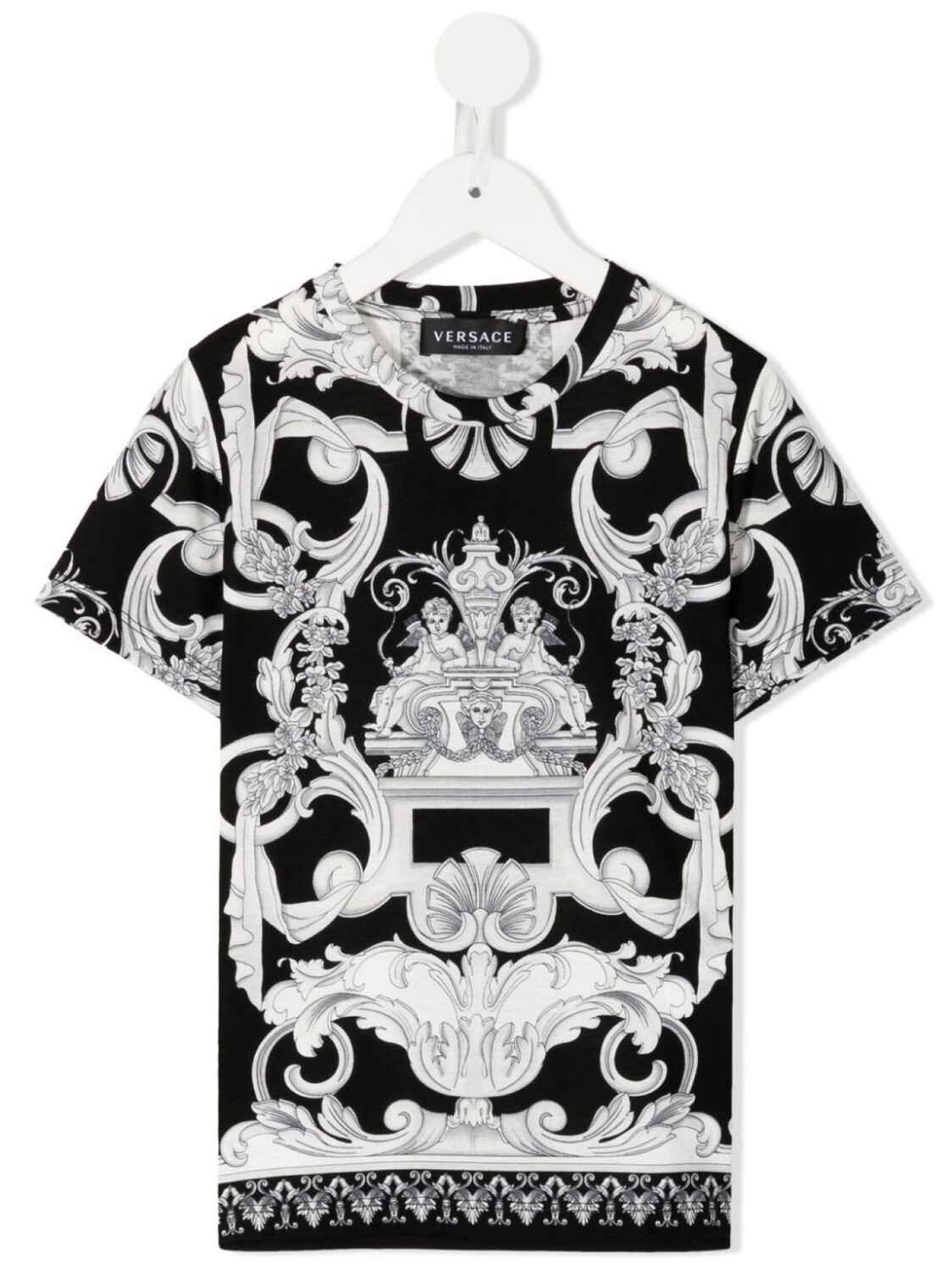 

Футболка с принтом Versace Kids, черный