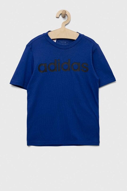 

Детская хлопковая футболка adidas, синий