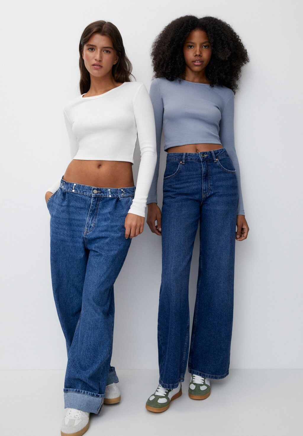

футболка с длинным рукавом 2 Pack Of Basic PULL&BEAR, синий