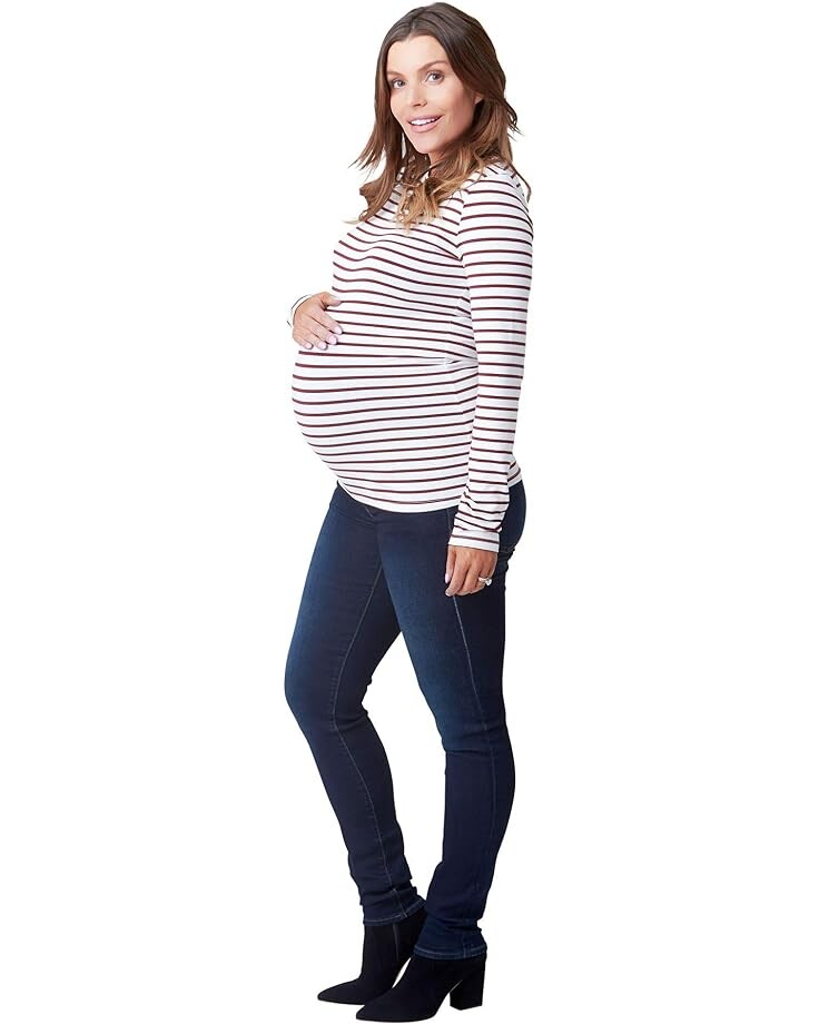 

Футболка с длинным рукавом NOM Maternity Liv Long Sleeve Tee, цвет Russet Stripe