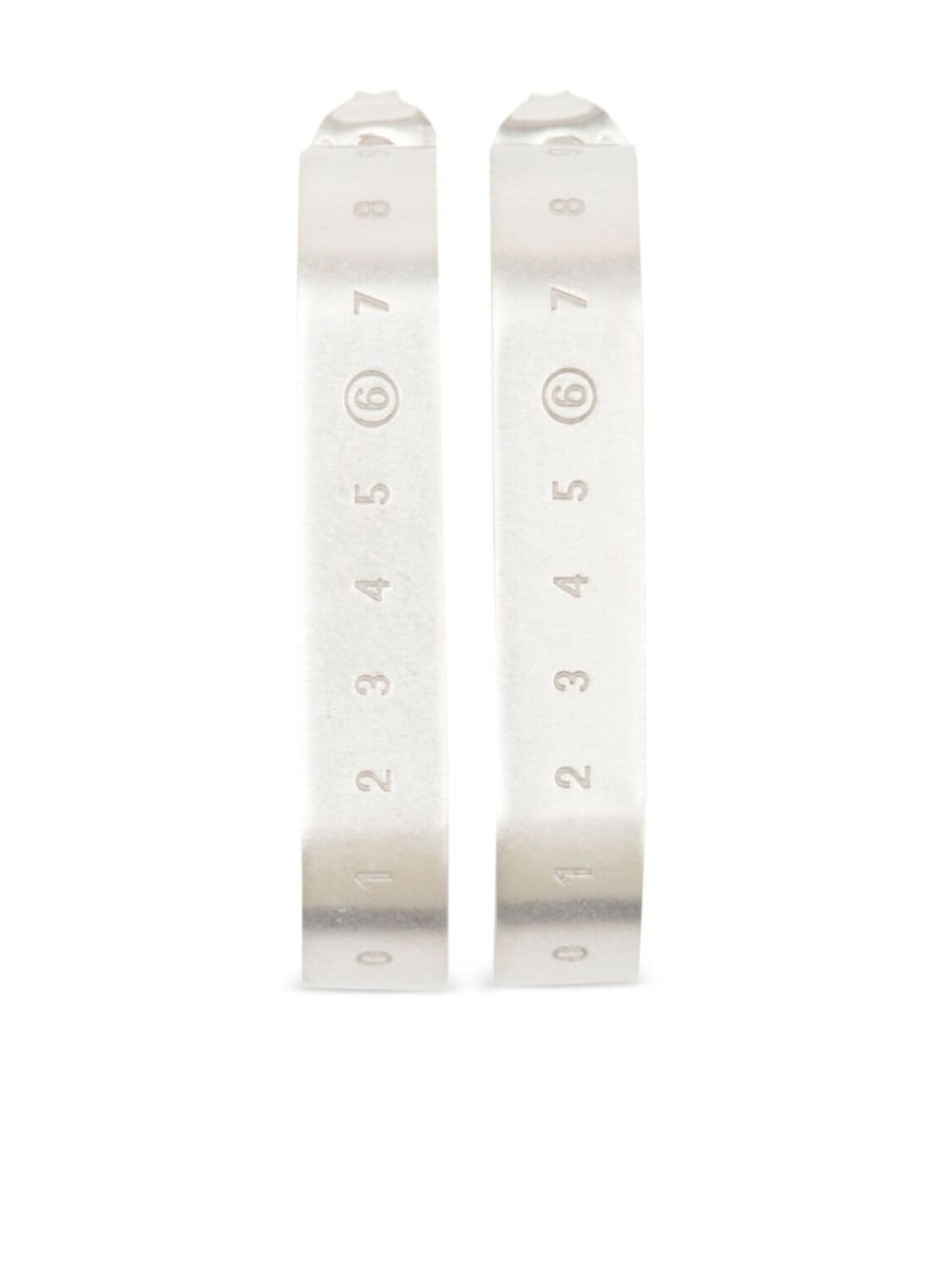 

Серьги с логотипом Numbers MM6 Maison Margiela, серебряный