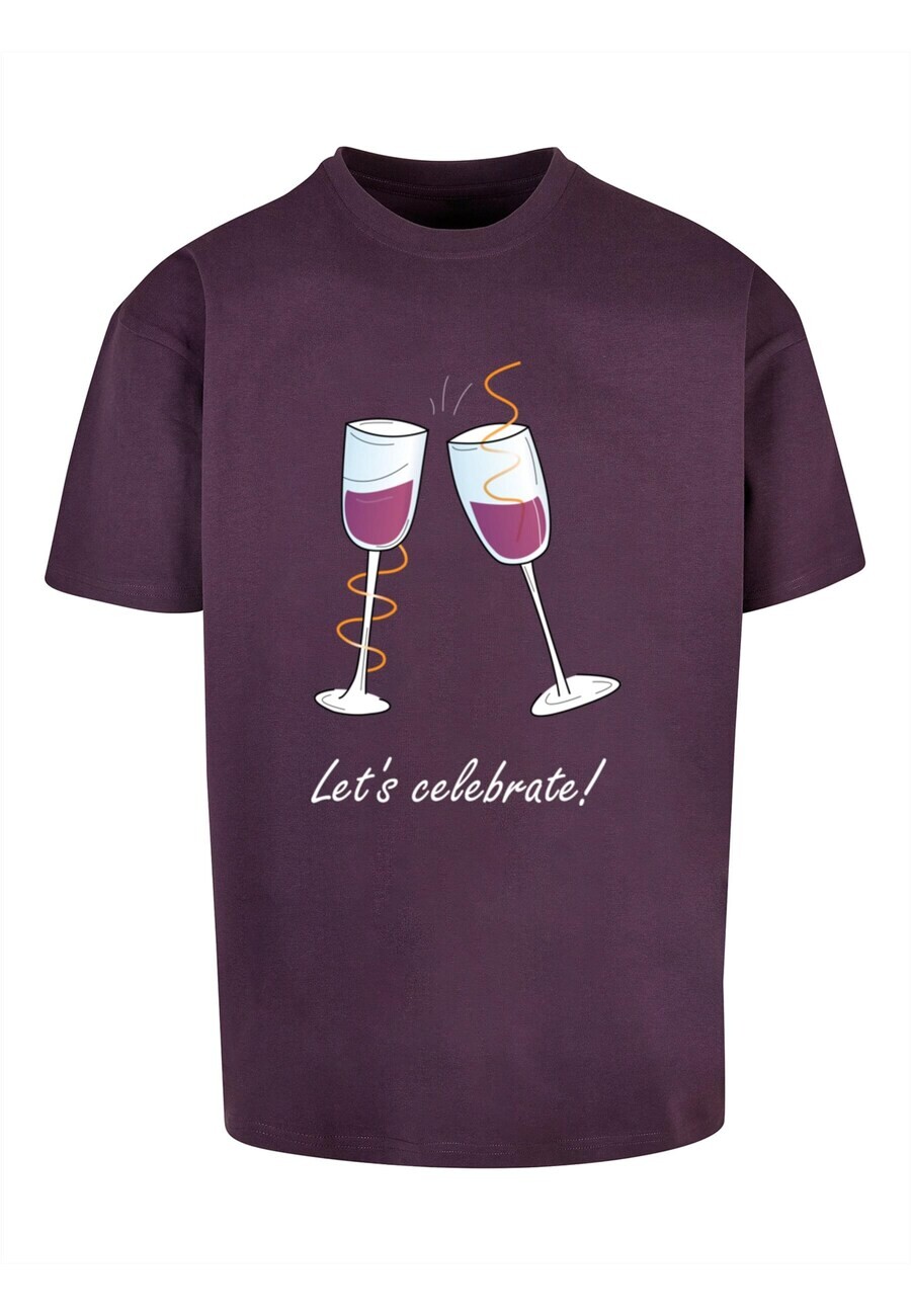 

Футболка Merchcode LETS CELEBRATE, цвет Purple/Aubergine