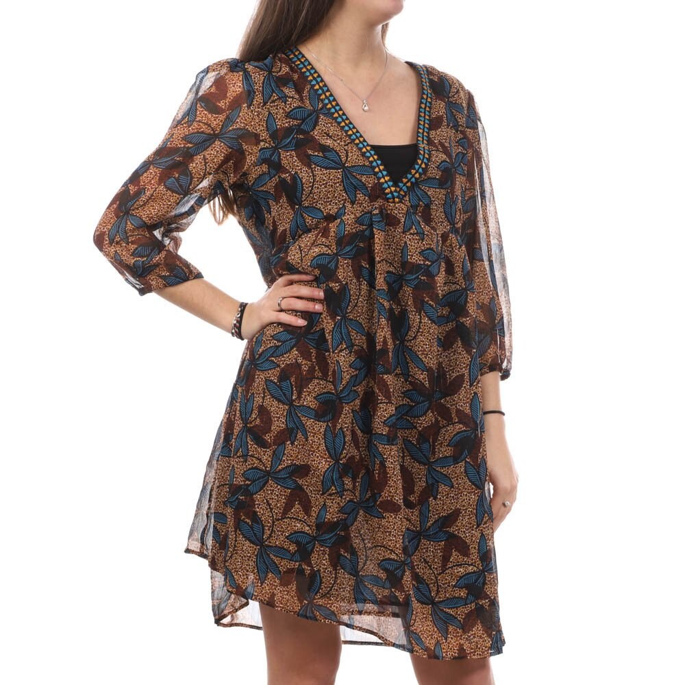 

Платье Teddy Smith Printed Romana 3/4 Sleeve, синий