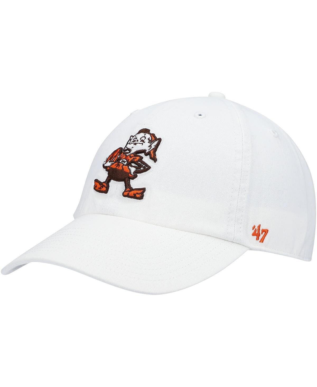 

Мужская регулируемая шляпа белого цвета Cleveland Browns Clean Up Legacy '47 '47 Brand