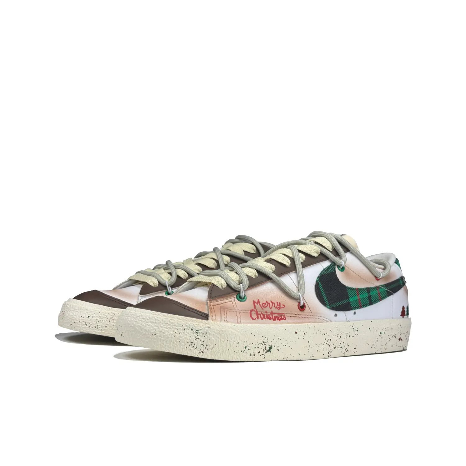 

Кроссовки Nike Blazer Skateboarding Shoes Men Low-top White/red, цвет Caramel