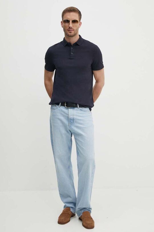 

Хлопковое поло Armani Exchange, темно-синий