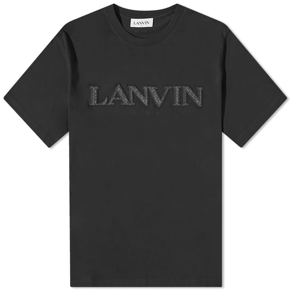 

Футболка Lanvin с вышитым логотипом Curb, черный