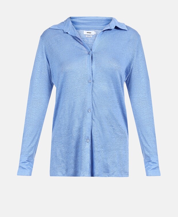 

Льняная блузка Notshy Cashmere, темно-синий