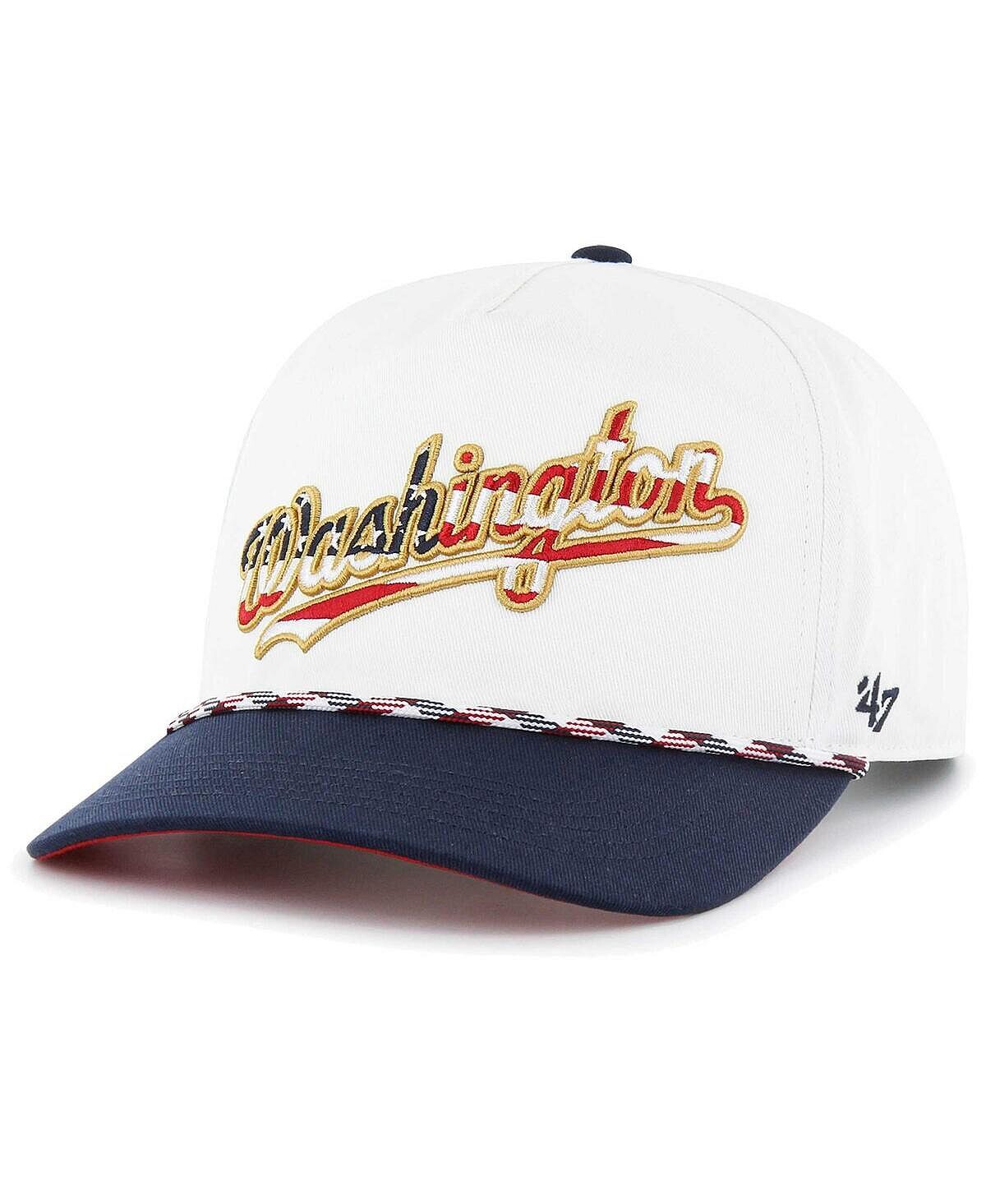 

Мужская белая кепка Snapback с надписью Washington Nationals Flag Script Hitch Snapback '47 Brand