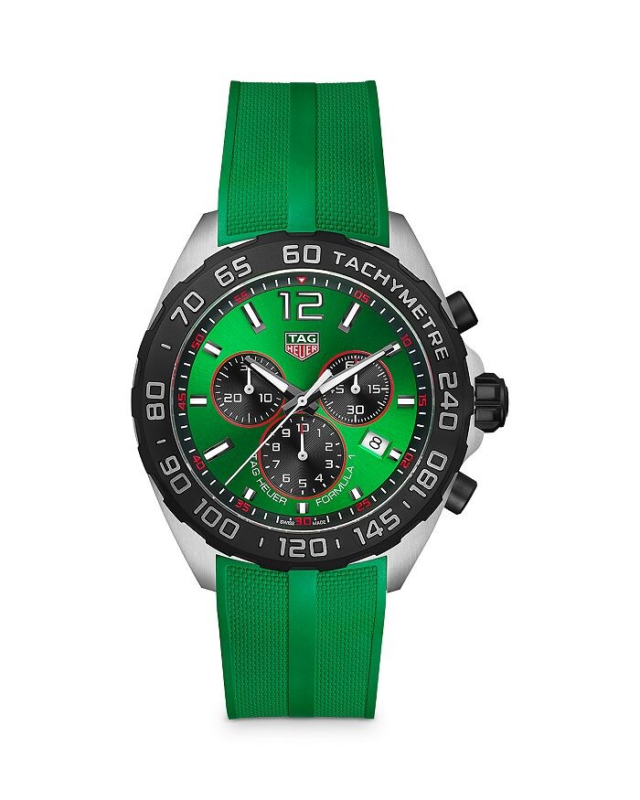 

Часы TAG Heuer Formula 1 с хронографом из нержавеющей стали, 43 мм, зеленый