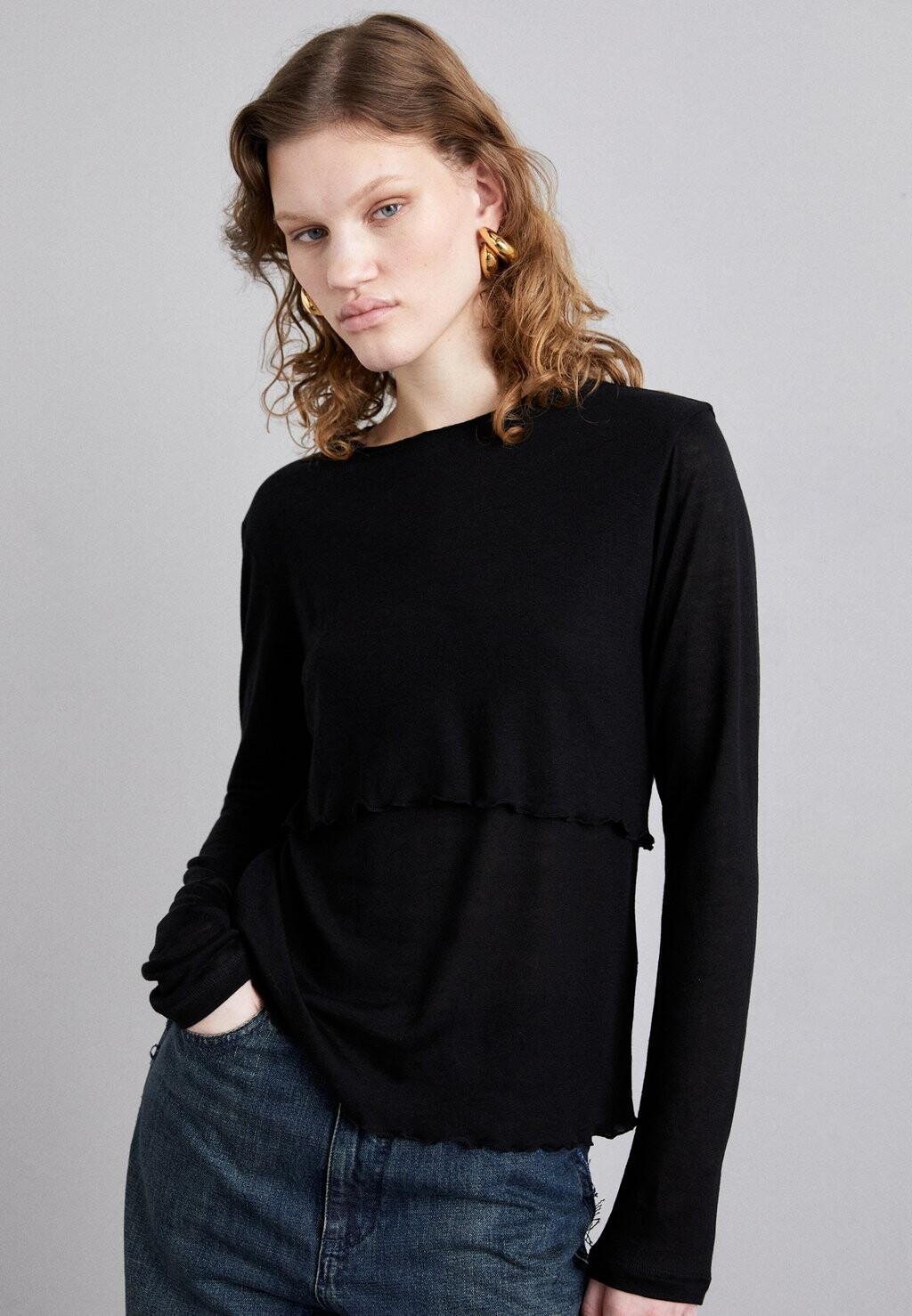 

Топ с длинными рукавами DOUBLE LAYER Filippa K, цвет black