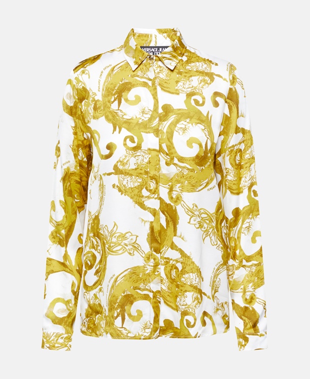 Блузка для отдыха , белое золото Versace Jeans Couture
