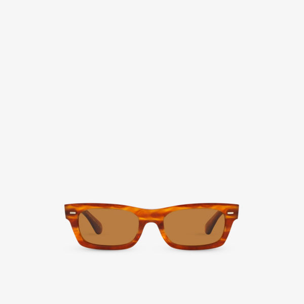 OV5510SU солнцезащитные очки Davri в прямоугольной оправе из ацетата черепаховой расцветки Oliver Peoples, коричневый