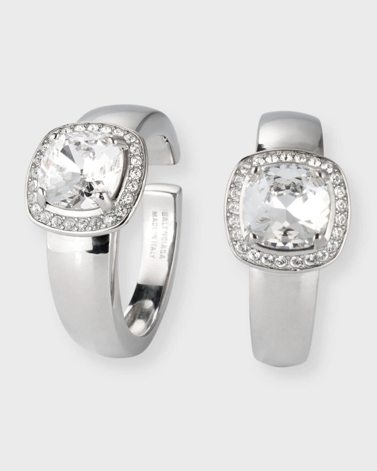 

Каффы для ушей Maxi Solitaire Balenciaga, цвет 1403 Silver/Crystal