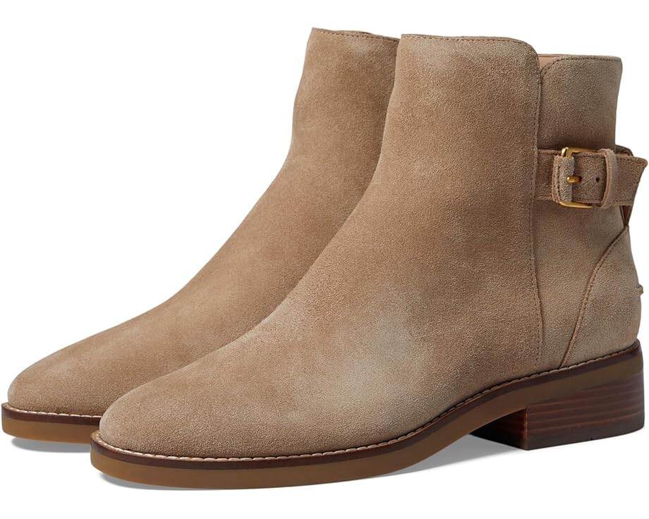 Ботинки Cole Haan Hampshire Buckle Bootie, цвет Dark Latte Suede