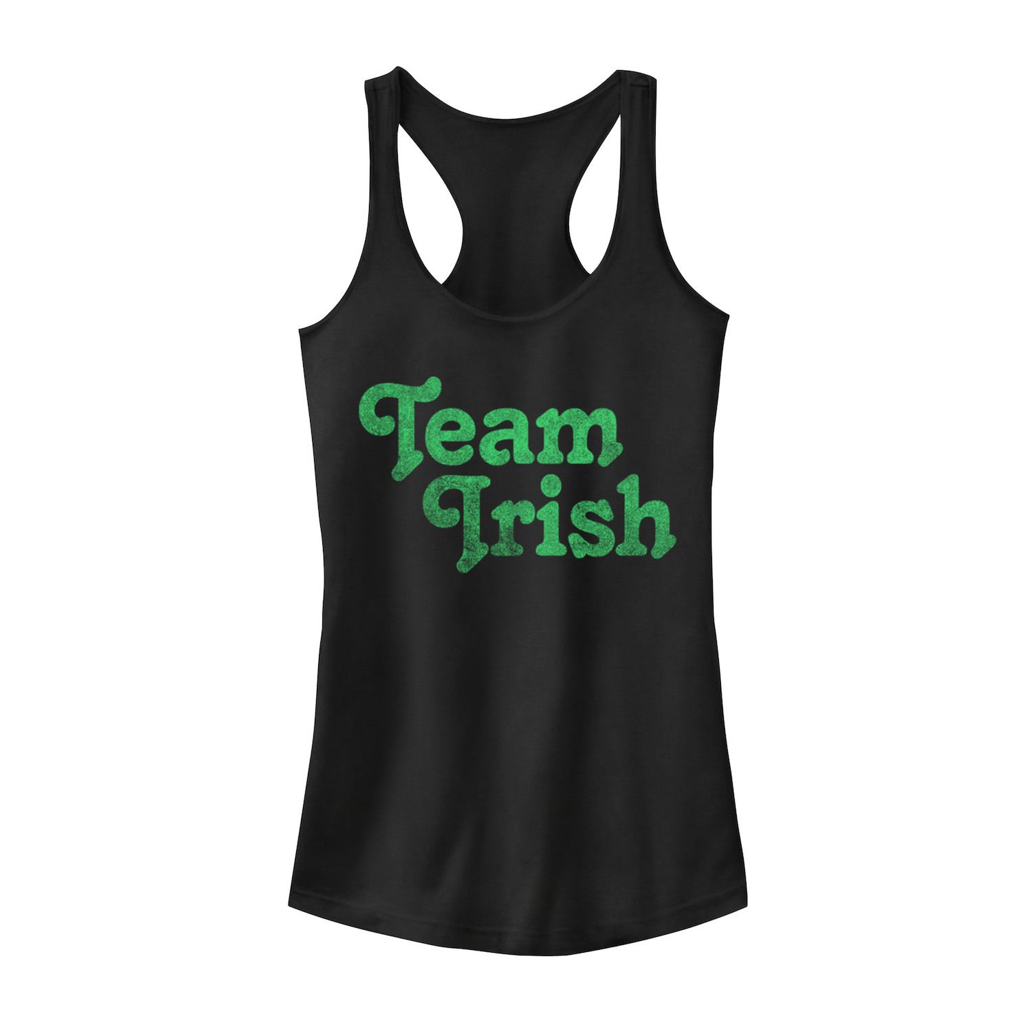 Майка Juniors' Team Irish с рваной неоновой зеленой надписью