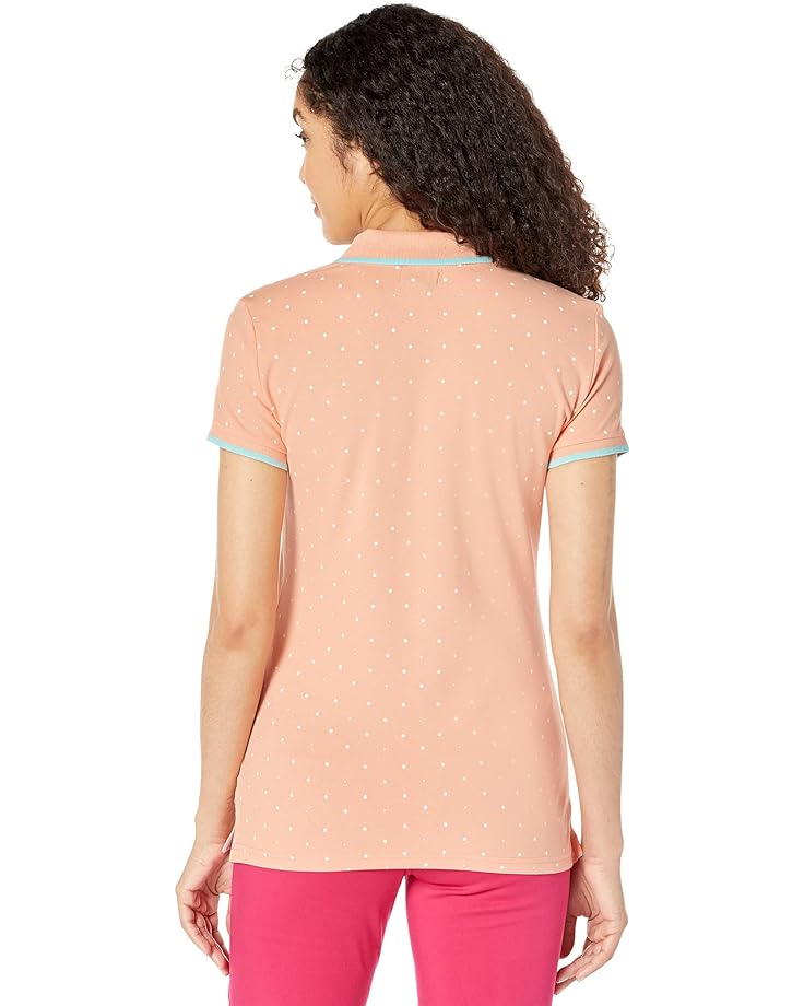 

Поло U.S. POLO ASSN. Dot Print Polo Shirt, цвет Peach Nectar