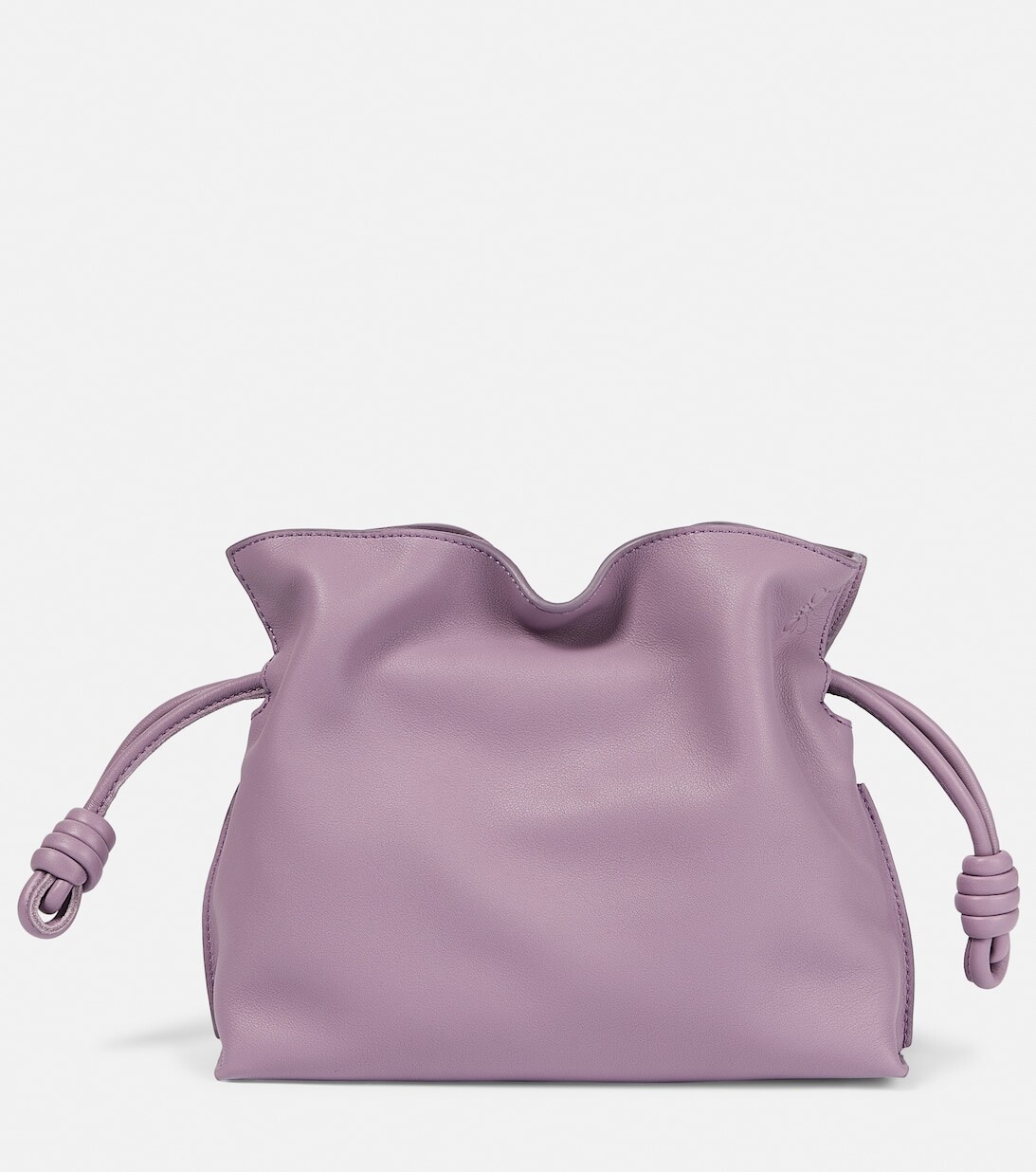 

Кожаный клатч Flamenco Mini Loewe, розовый