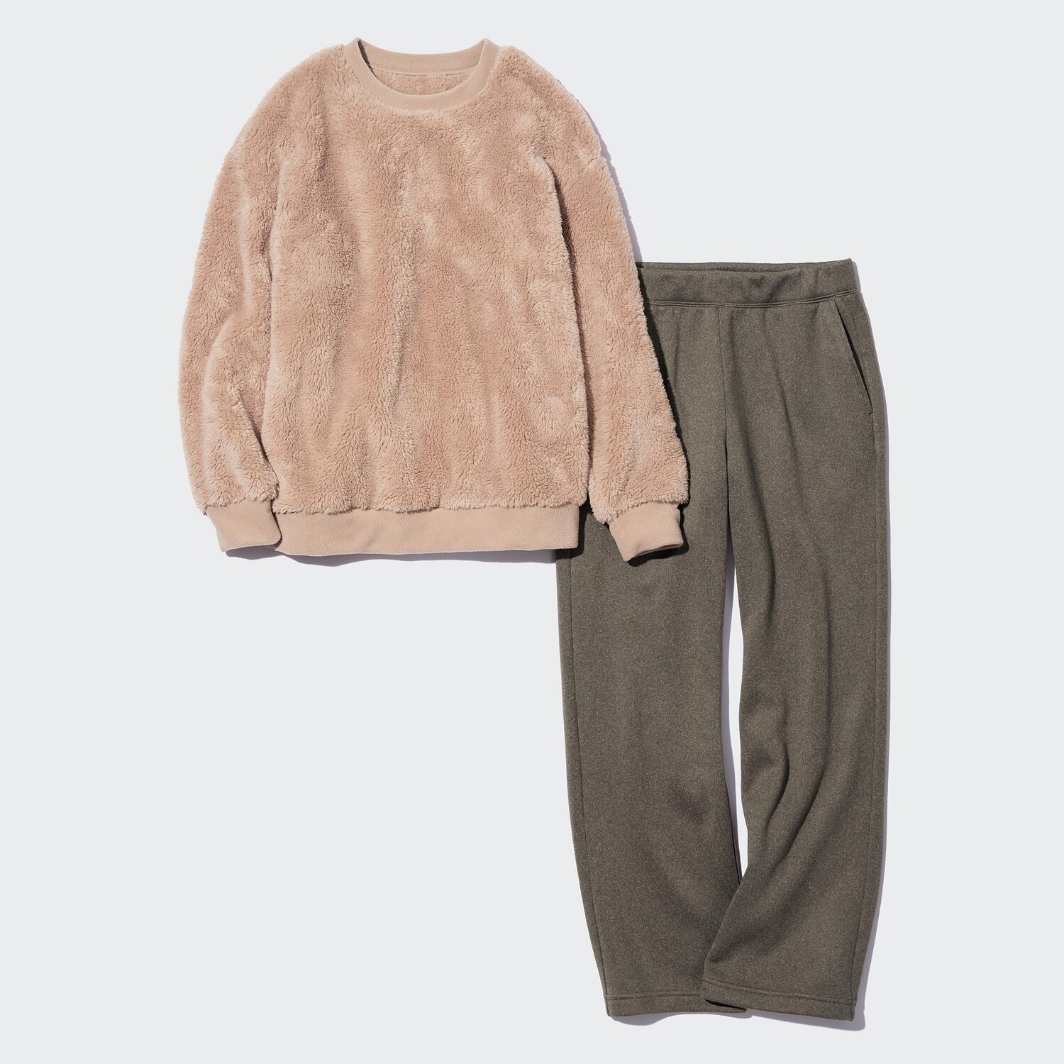 

Комплект из мехового флиса (с длинным рукавом) UNIQLO, бежевый