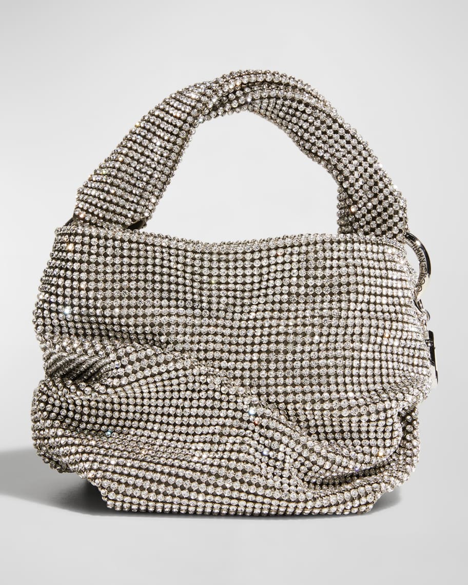 

Атласная сумка через плечо Bonny Crystal Mesh Jimmy Choo