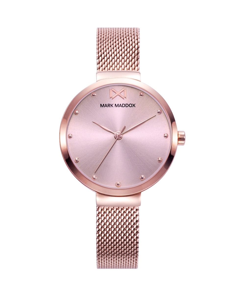 цена Розовые женские стальные часы Alfama с миланской сеткой Mark Maddox, розовый