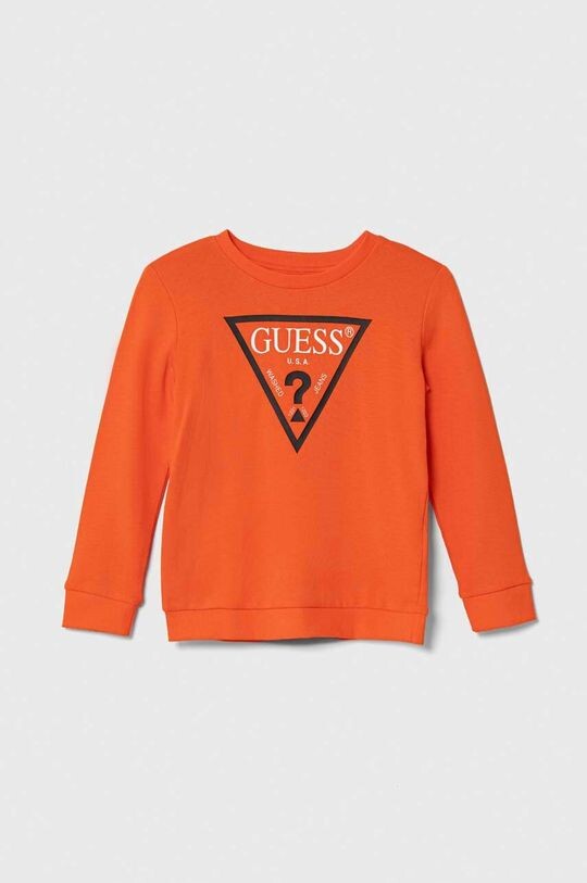 

Детская хлопковая толстовка Guess, оранжевый