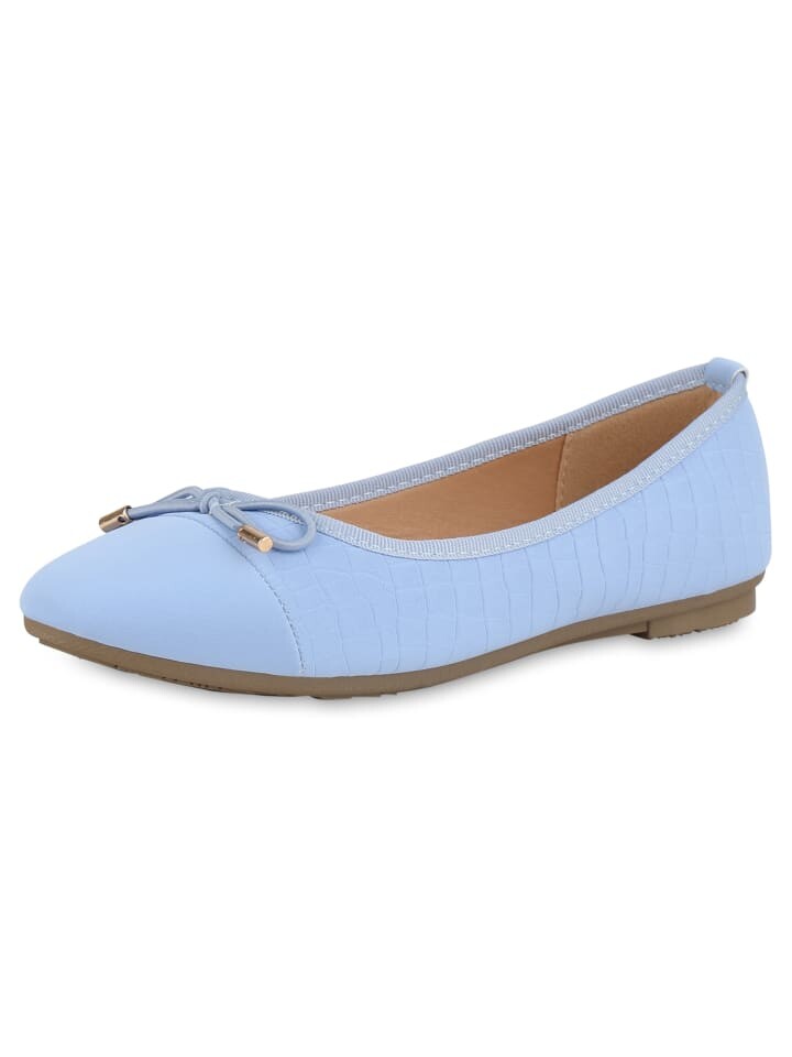 

Балетки VAN HILL Klassische Allison, цвет hellblau kroko