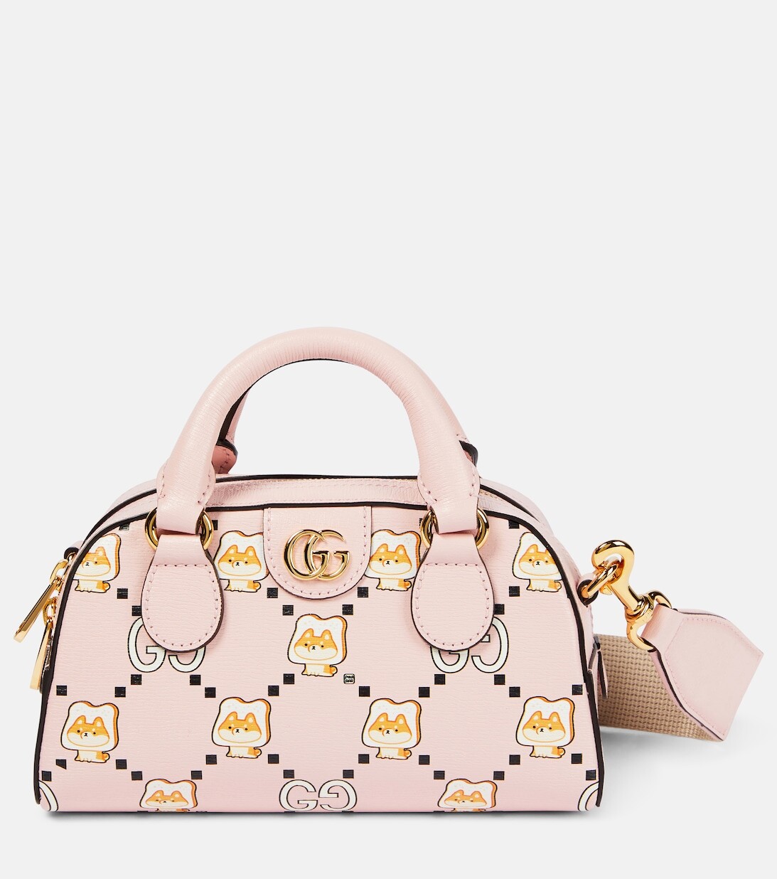 

Мини-сумка-тоут Ophidia GG Gucci, розовый