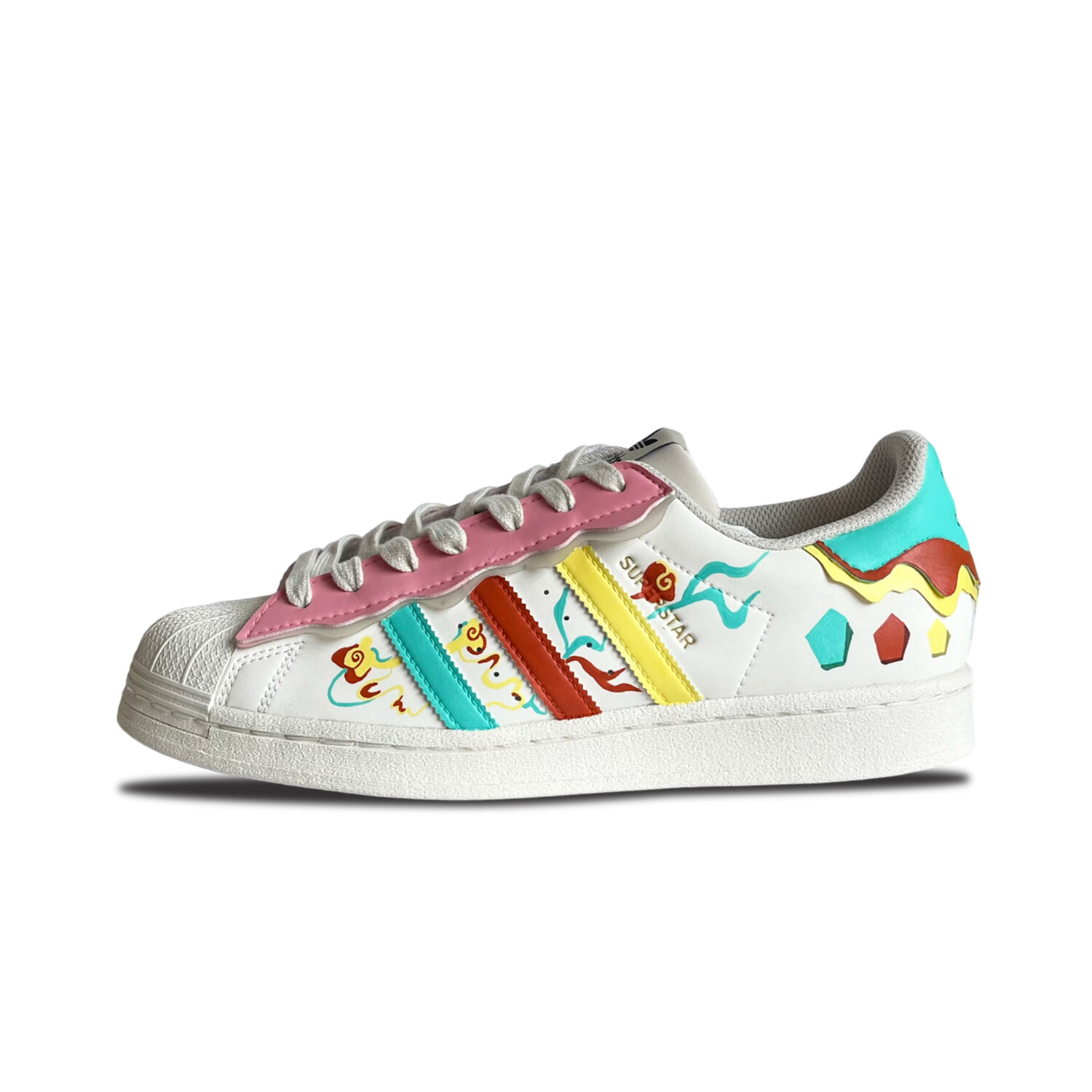 

Кроссовки adidas originals Superstar Skateboarding Shoes Unisex Low-top Pink/cyan, розовый