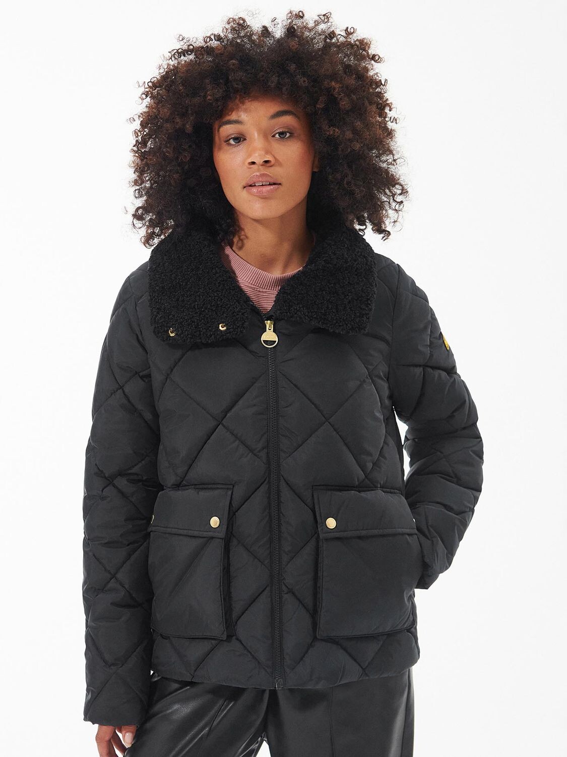 

Стеганая куртка Barbour International Norton, черная, Черный