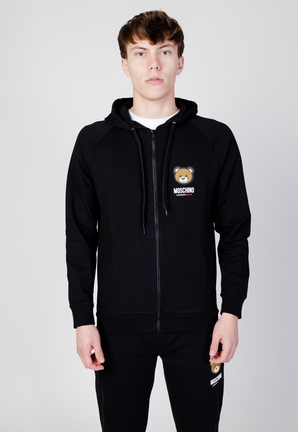 

Толстовка на молнии Moschino, черная, Черный