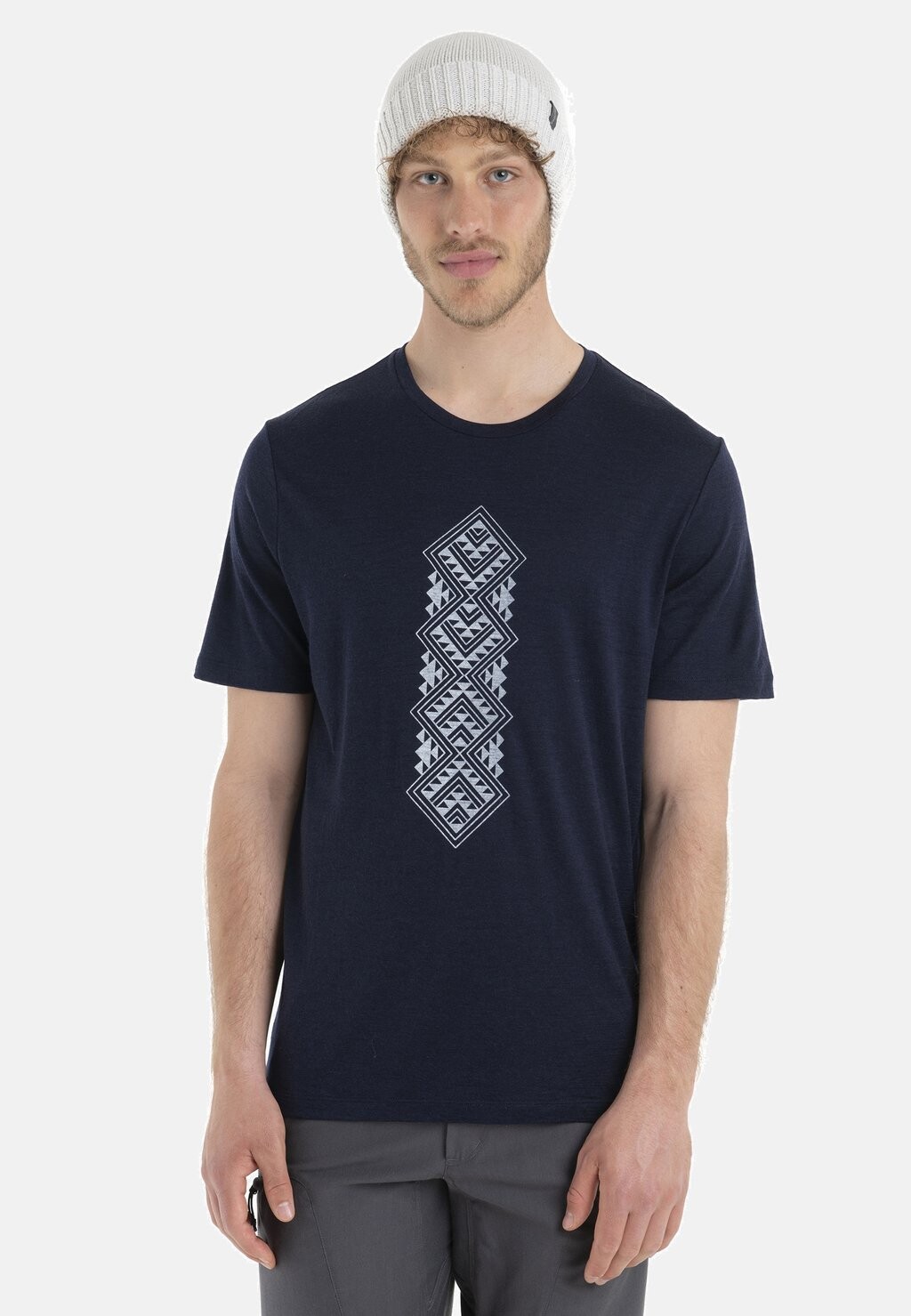 

Футболка с принтом Merino 150 Tech Lite Ii Ss Tee Maunga Toa Icebreaker, цвет midnight navy