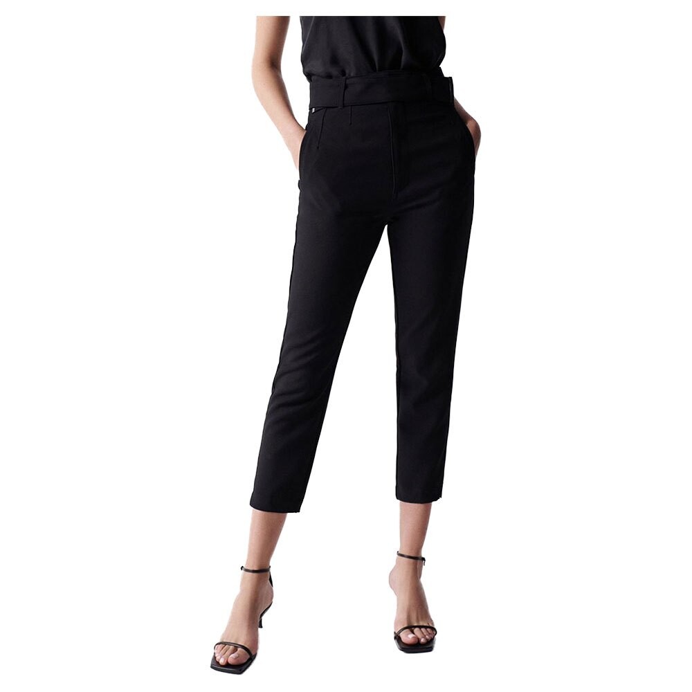 

Брюки Salsa Jeans Cropped Slim High Chino, черный
