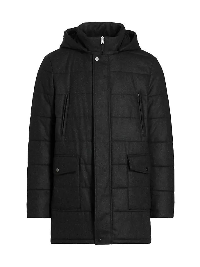 

КОЛЛЕКЦИЯ Пуховик с капюшоном Saks Fifth Avenue, цвет gunmetal