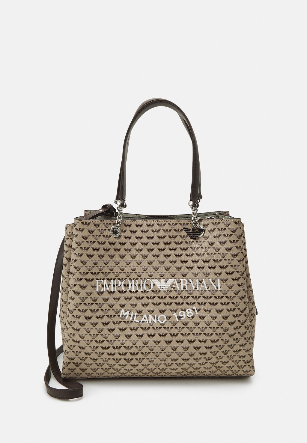 

Сумочка Annie Size Tote Bag Emporio Armani, цвет ecru/moro/bianco