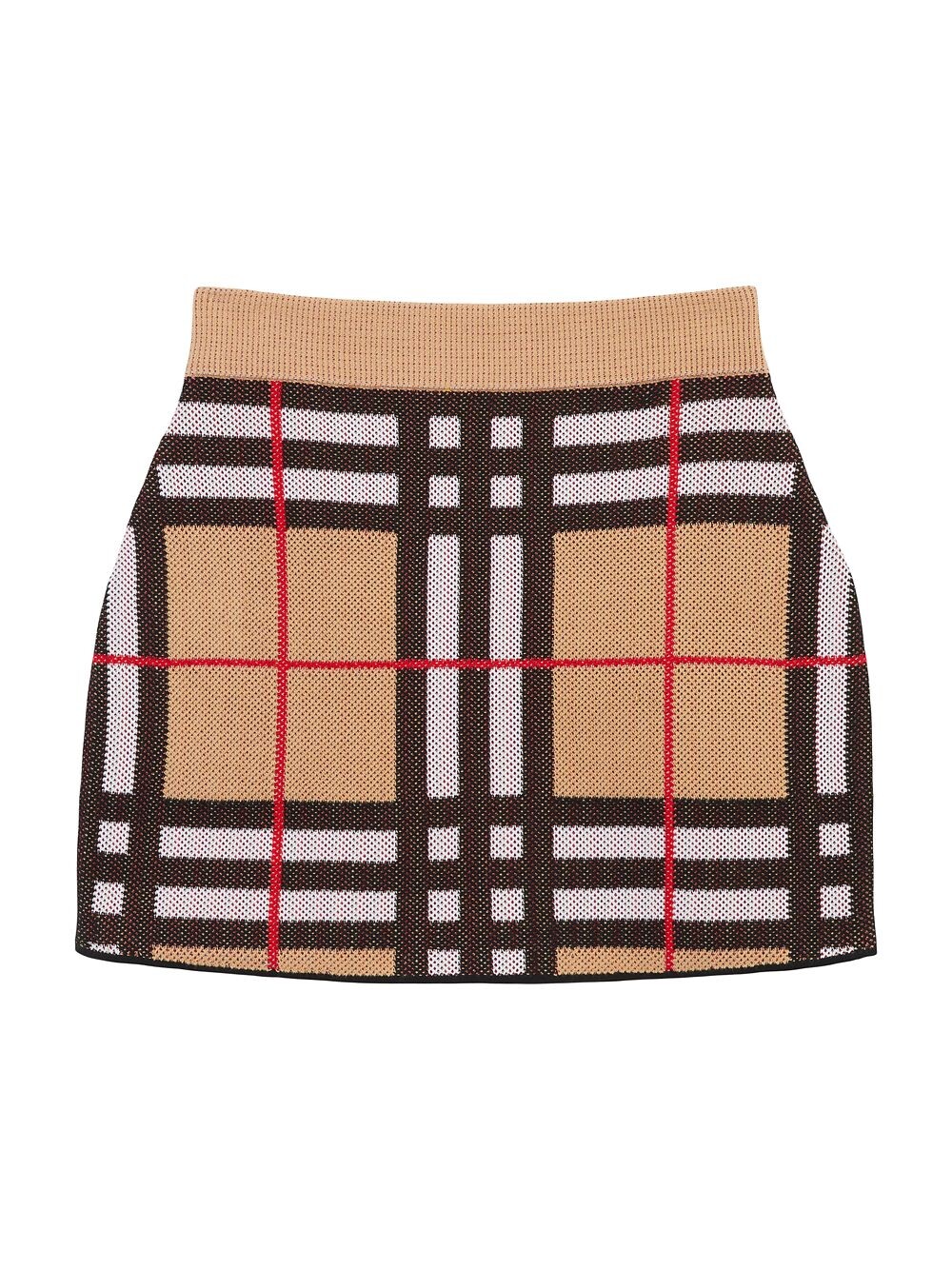 

Мини-юбка в клетку Burberry, бежевый
