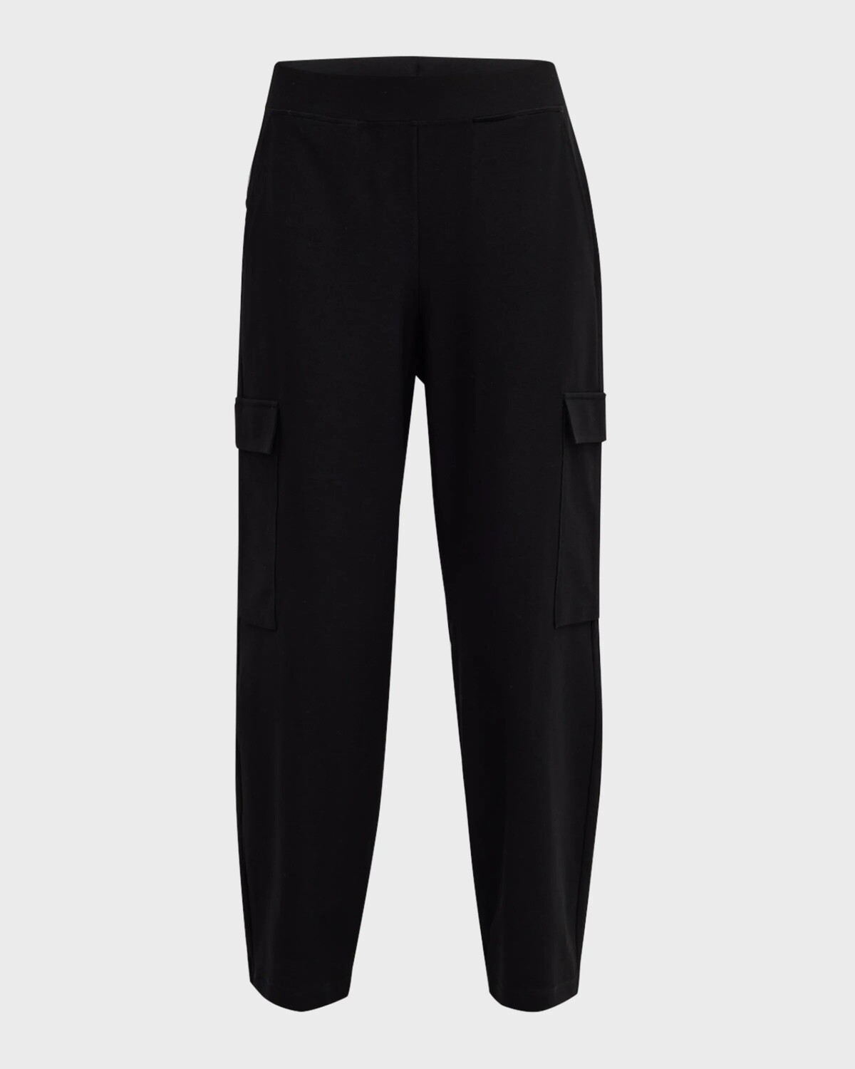 

Укороченные брюки-карго из крепа с фонариками Petite Eileen Fisher, черный