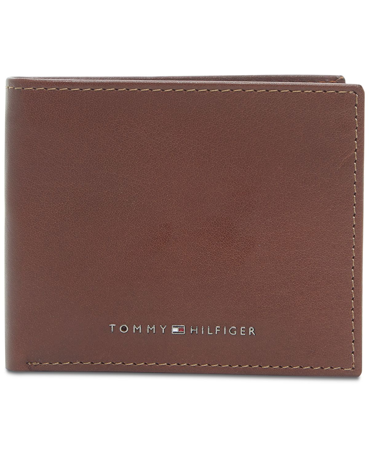 цена Мужской кожаный кошелек двойного сложения с RFID-меткой Walt Tommy Hilfiger